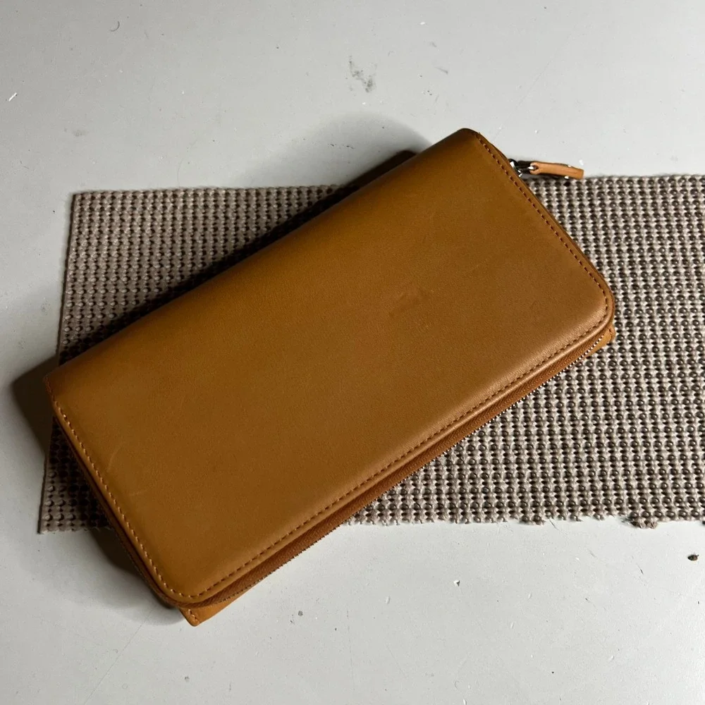Coach leather checkbook